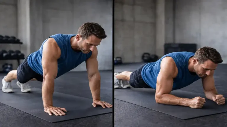 Exercice de planche dynamique avec transition planche haute et planche basse pour renforcer les abdominaux et le gainage