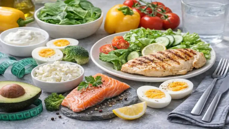 regime thonon repas hyperproteine poulet poisson oeufs et legumes alimentation hypocalorique perte de poids