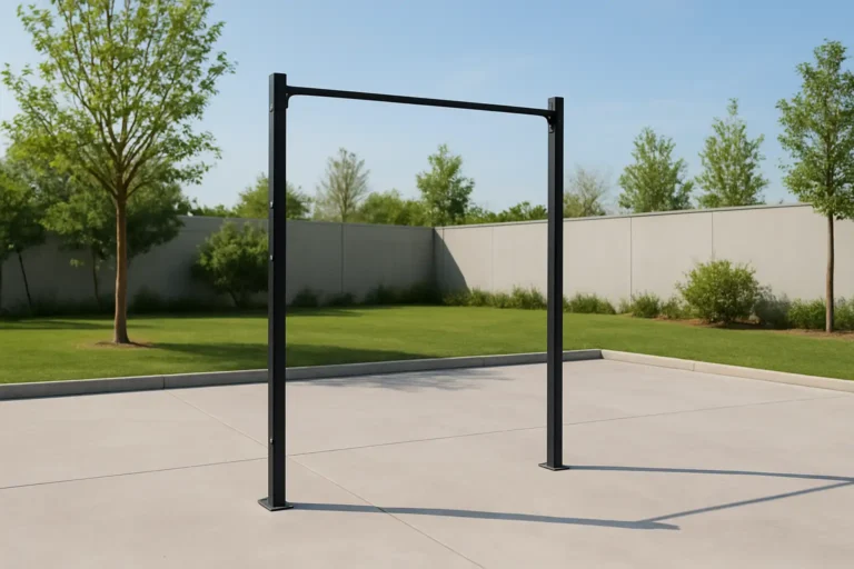 Barre extérieure de sport installée en plein air dans un espace d’entraînement moderne