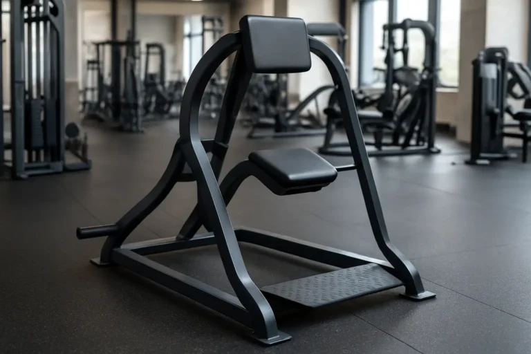 Machine de curved squat dans une salle de sport moderne