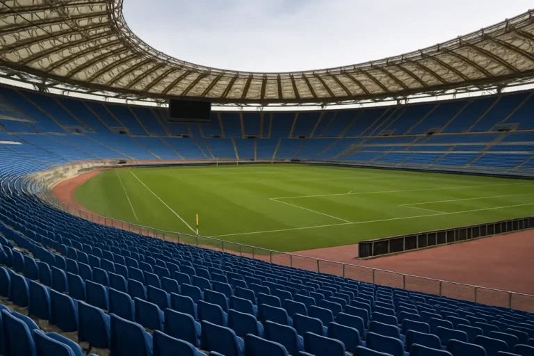 Stade de football italien à Rome évoquant l’AS Roma