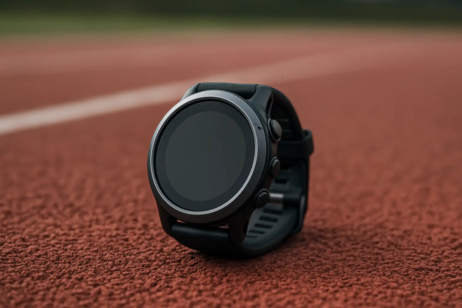 Montre running posée dans un contexte sportif réaliste