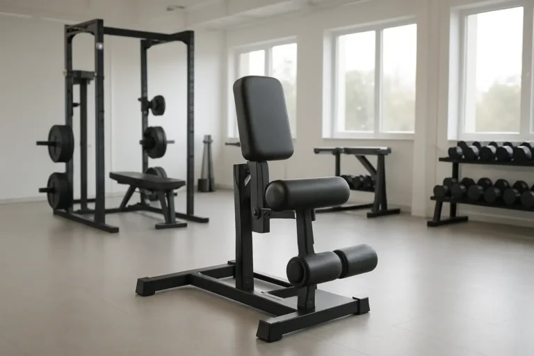 Matériel de sissy squat dans une salle de sport moderne