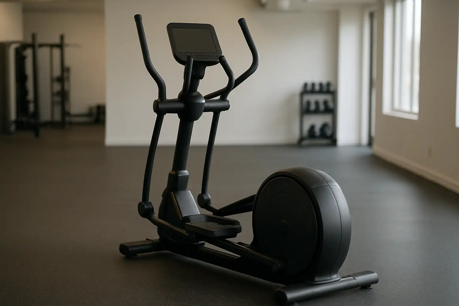 Ski erg moderne dans une salle de sport, appareil de cardio pour le haut du corps