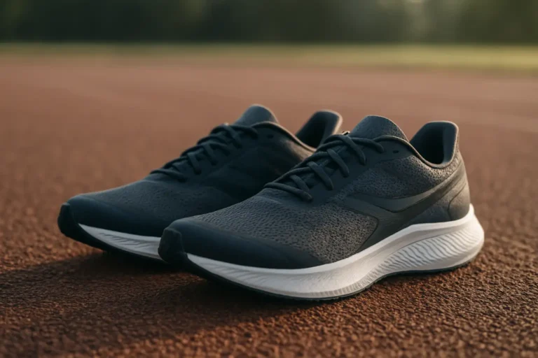 Chaussures de running Superblast 2 posées sur une piste d’athlétisme