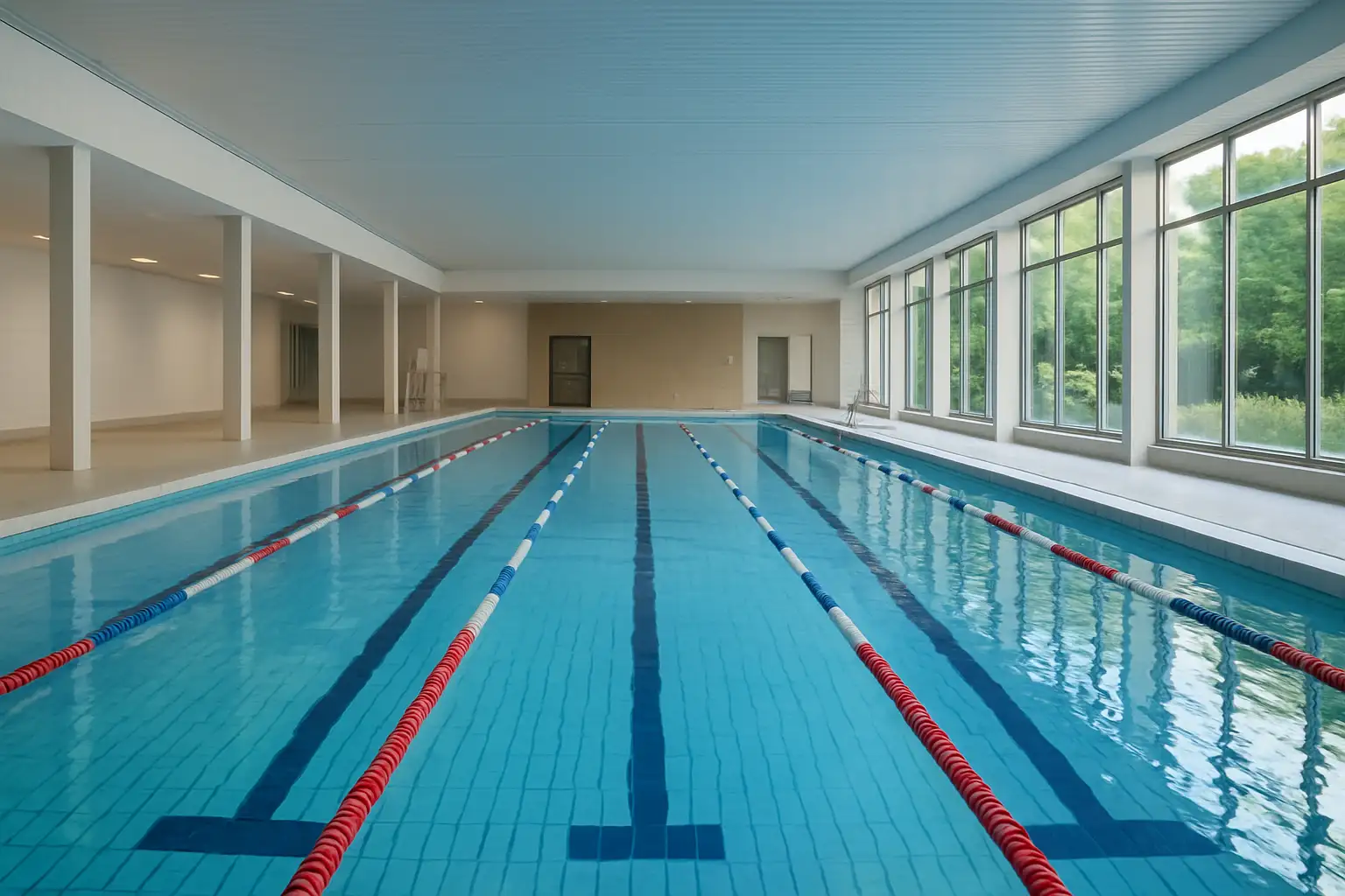 Piscine municipale moderne à Maison-Alfort avec bassin de natation