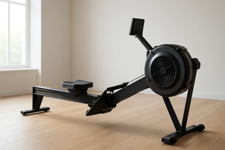 Rameur de fitness moderne dans une pièce lumineuse