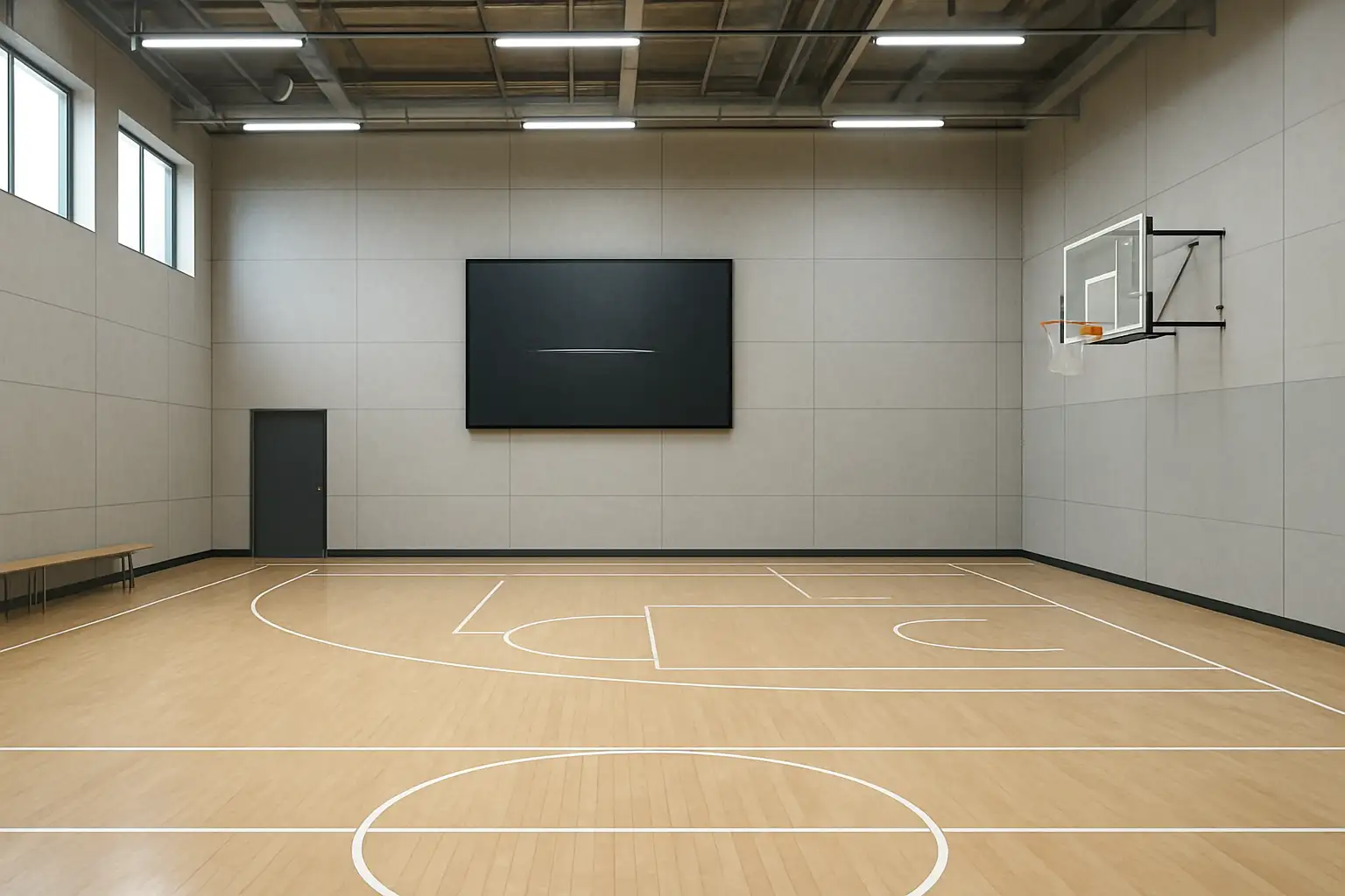 Installation sportive moderne avec une référence de nom associée au contexte sportif