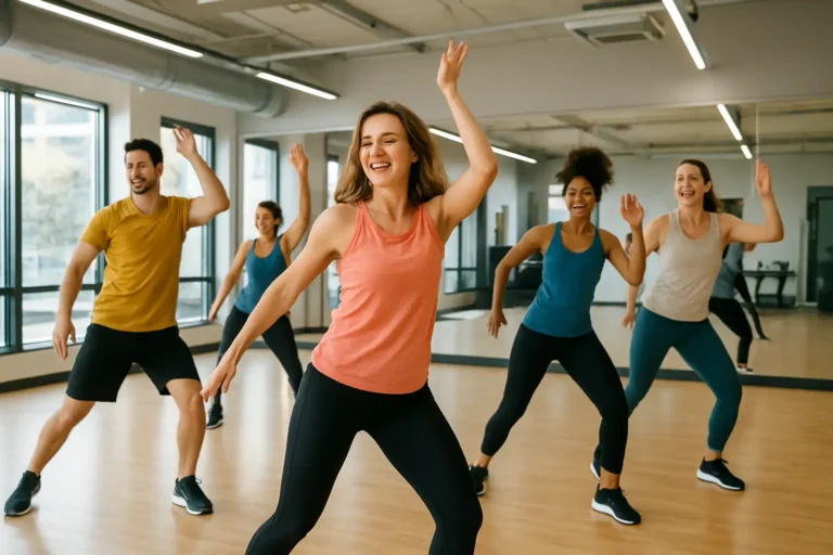 Séance de zumba dans une salle de sport moderne